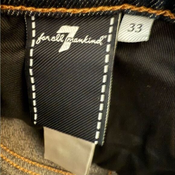 7 For All Mankind Men's Straight Jeans - Dark Blue - Picture 5 of 11